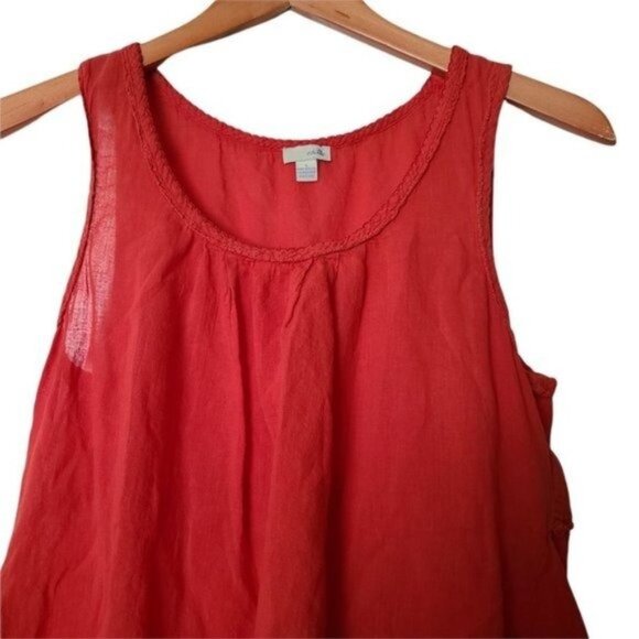 Anthropologie  Odille Laced Trails Tank Top Orange S Small - Picture 4 of 7